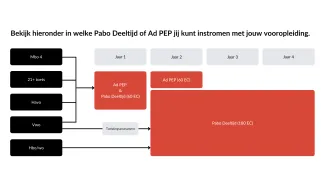 overzicht van Pabo Deeltijd en Ad PEP