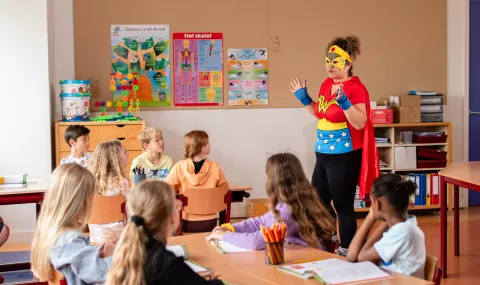Voor de klas-superheld